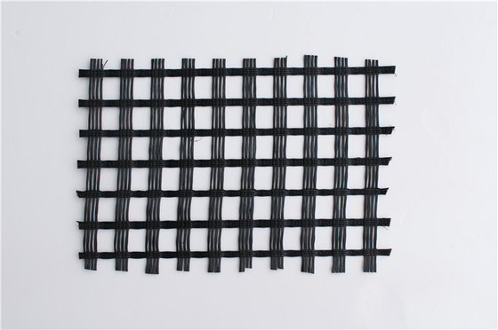 100KN डामर शीसे रेशा Geogrid