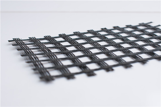 100KN डामर शीसे रेशा Geogrid