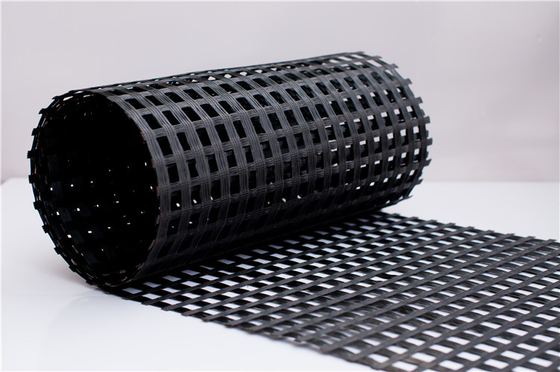 100KN डामर शीसे रेशा Geogrid