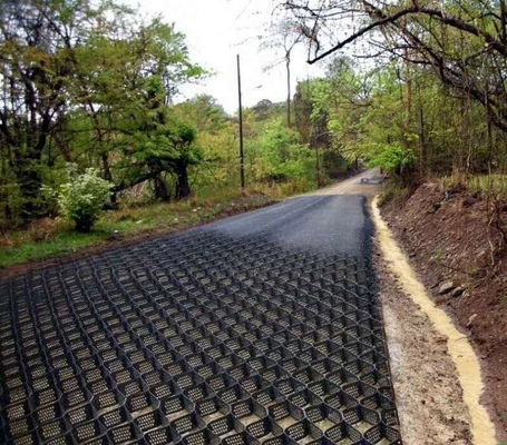 सड़क निर्माण के लिए बनावट और छिद्रित बजरी ग्रिड एचडीपीई जियोसेल